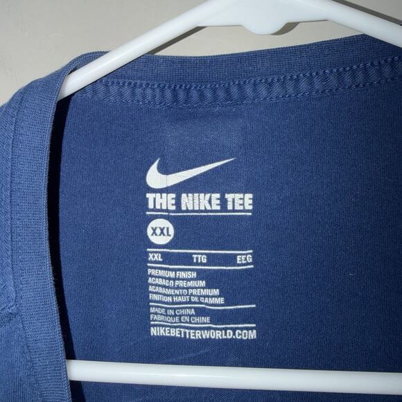 The Nike Tee Men’s Nike Air Cotton T-Shirt Dark Blue Sz XXL Premium Finish - Picture 3 of 8